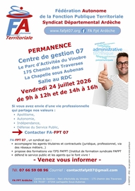 Permanence du 24 juillet 2026