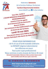 19 mai : HMI intercommunale Pays Beaume Drobie entre 9h et 16h