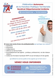 Nos prochaines permanences au CDG07