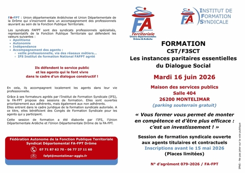 Formation INSTANCES PARITAIRES 20260616 Flyer 1