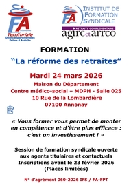 FORMATION "La réforme des retraites"