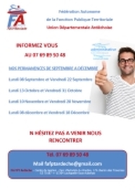 Nos prochaines permanences au CDG07